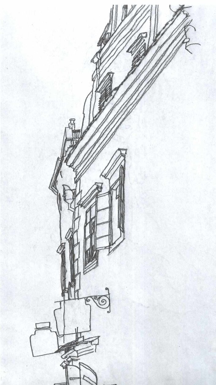 Casas antigas de empena em Krumau de Egon Schiele