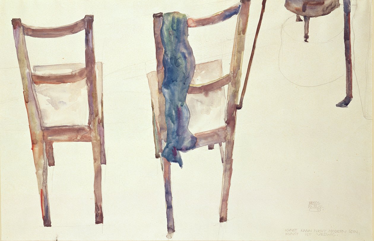 A arte não pode ser moderna: a arte é eterna, 1912 de Egon Schiele