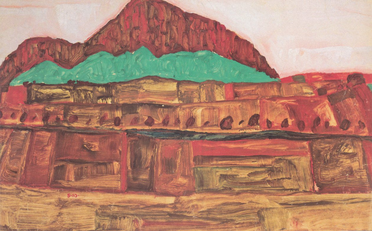 montanhas de Egon Schiele