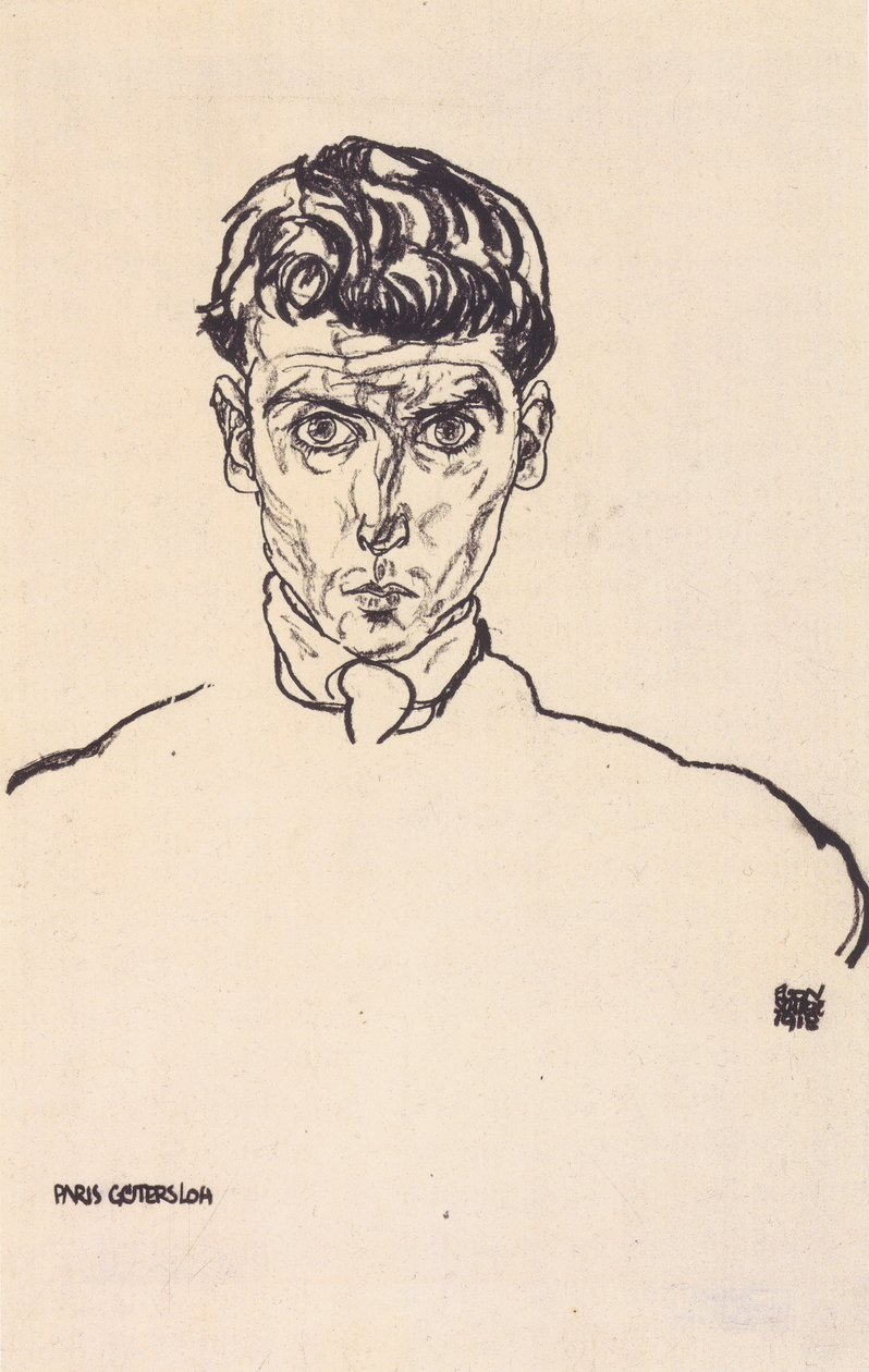 Retrato Albert Paris Gütersloh de Egon Schiele
