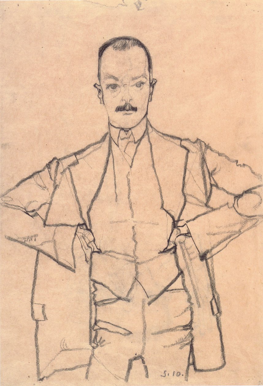 Retrato, arthur, roessler de Egon Schiele