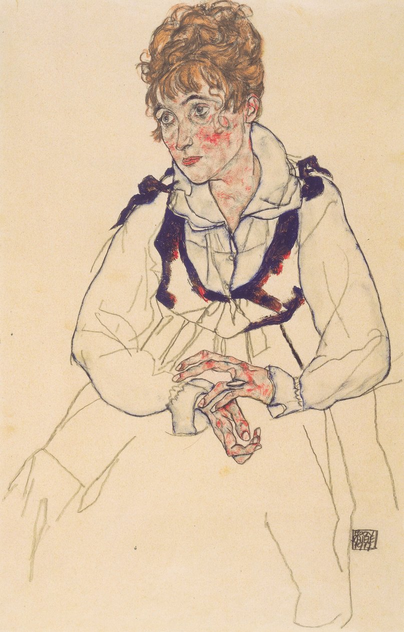 Retrato Edith Schiele de Egon Schiele