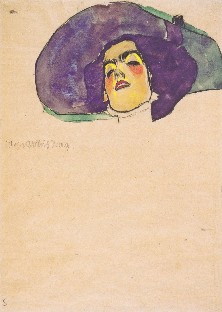 Retrato, de, olga, gallus, praga de Egon Schiele