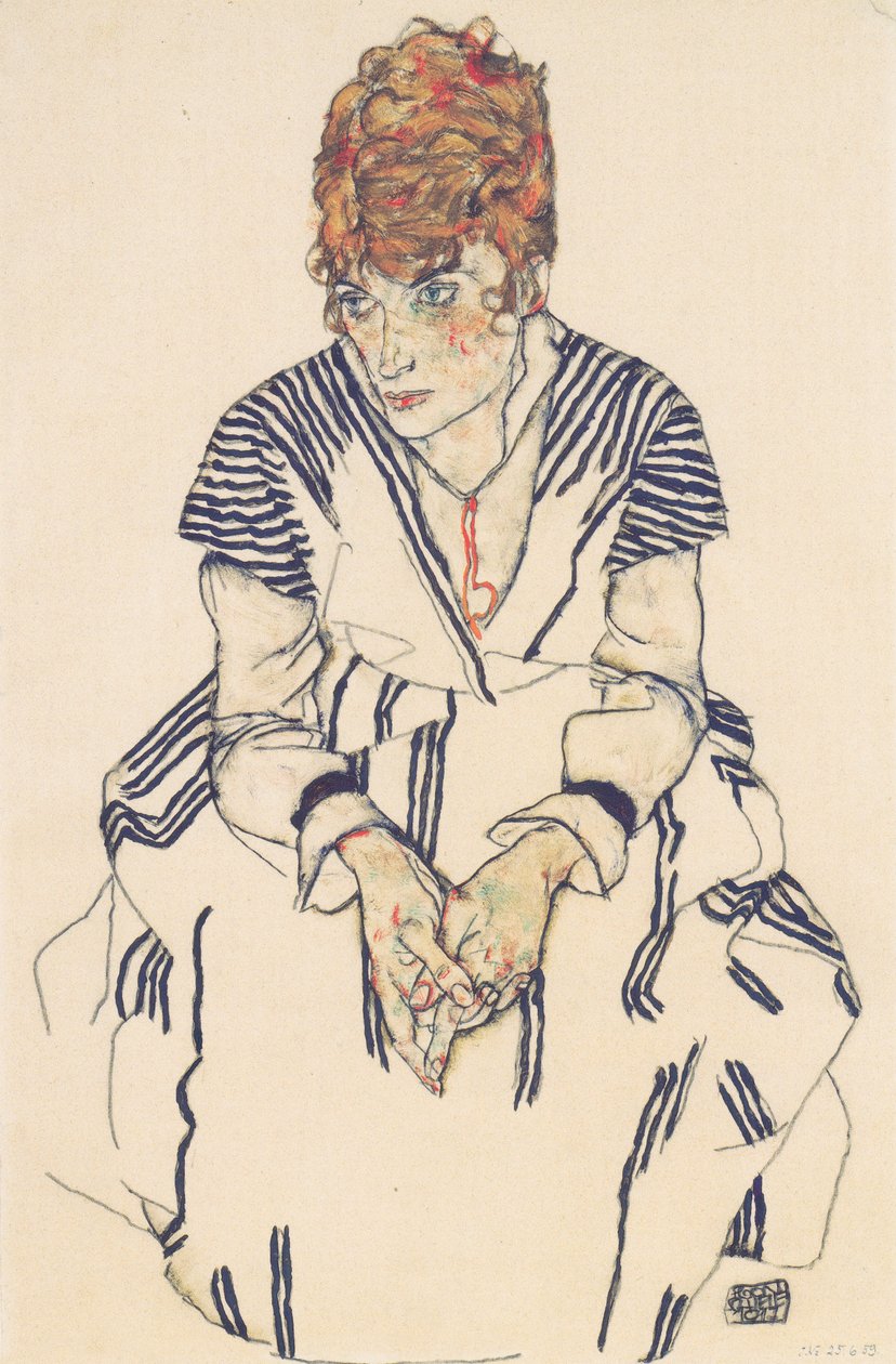 Retrato da cunhada do artista, Adele Harms de Egon Schiele