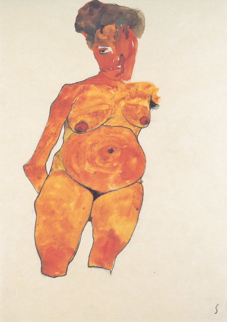 Retrato de uma mulher grávida de Egon Schiele