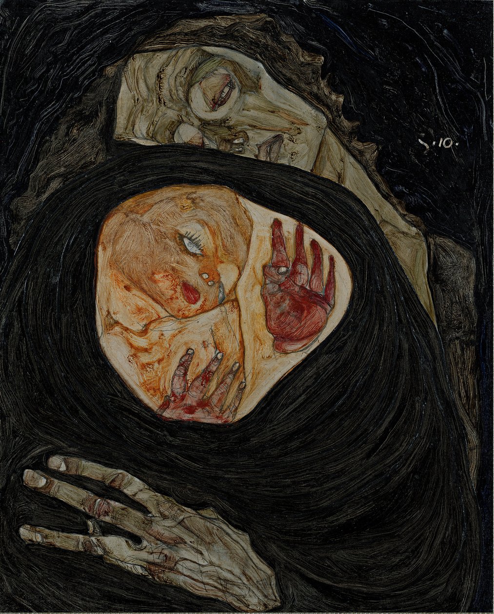 Mãe morta eu de Egon Schiele
