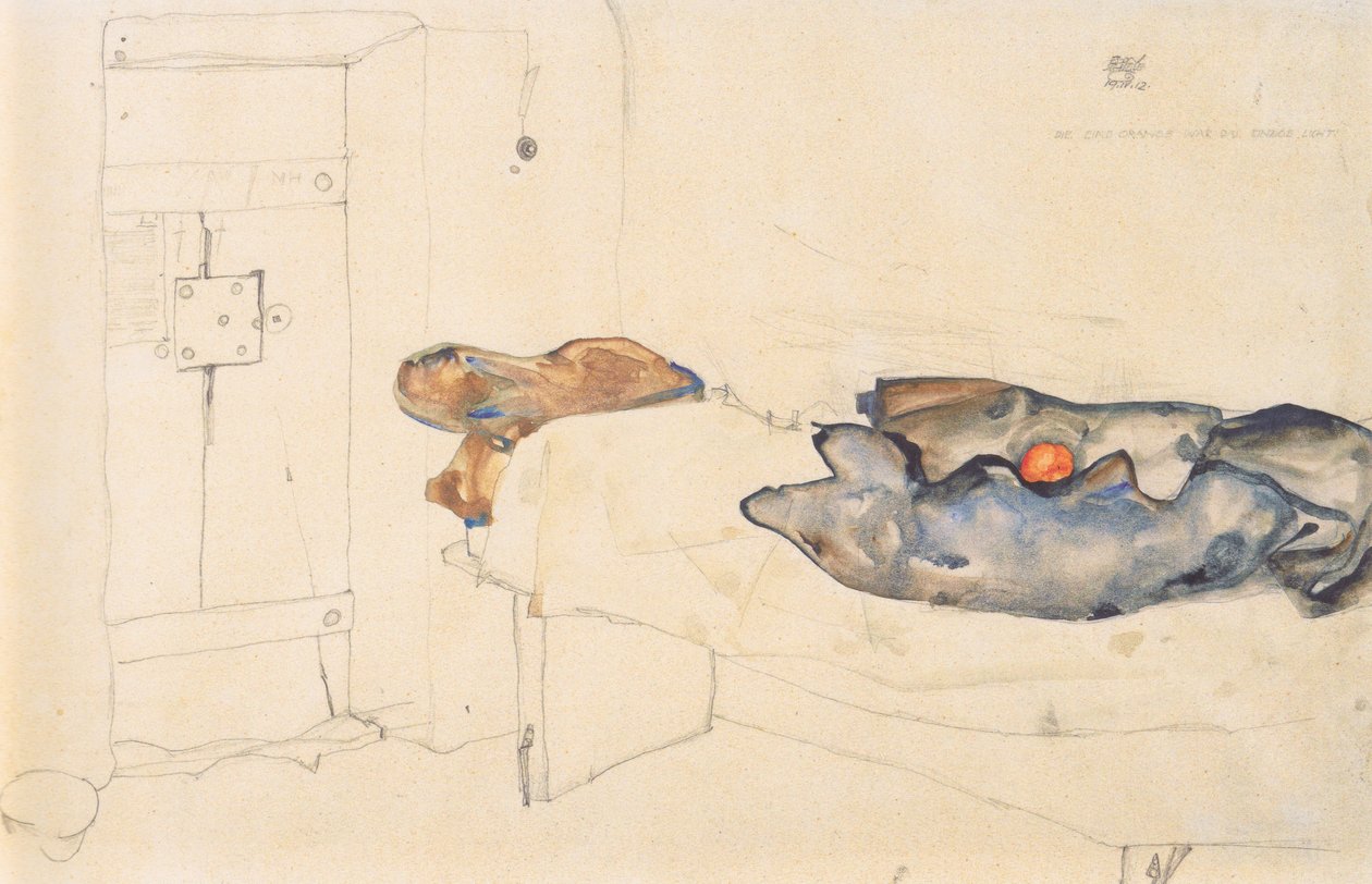 A única laranja era a única luz de Egon Schiele