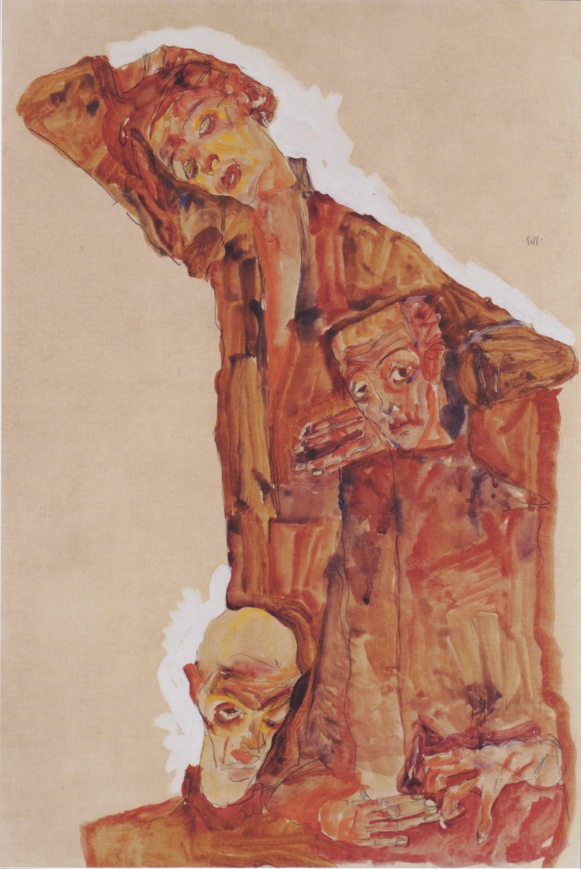 Auto-apresentação tripla de Egon Schiele