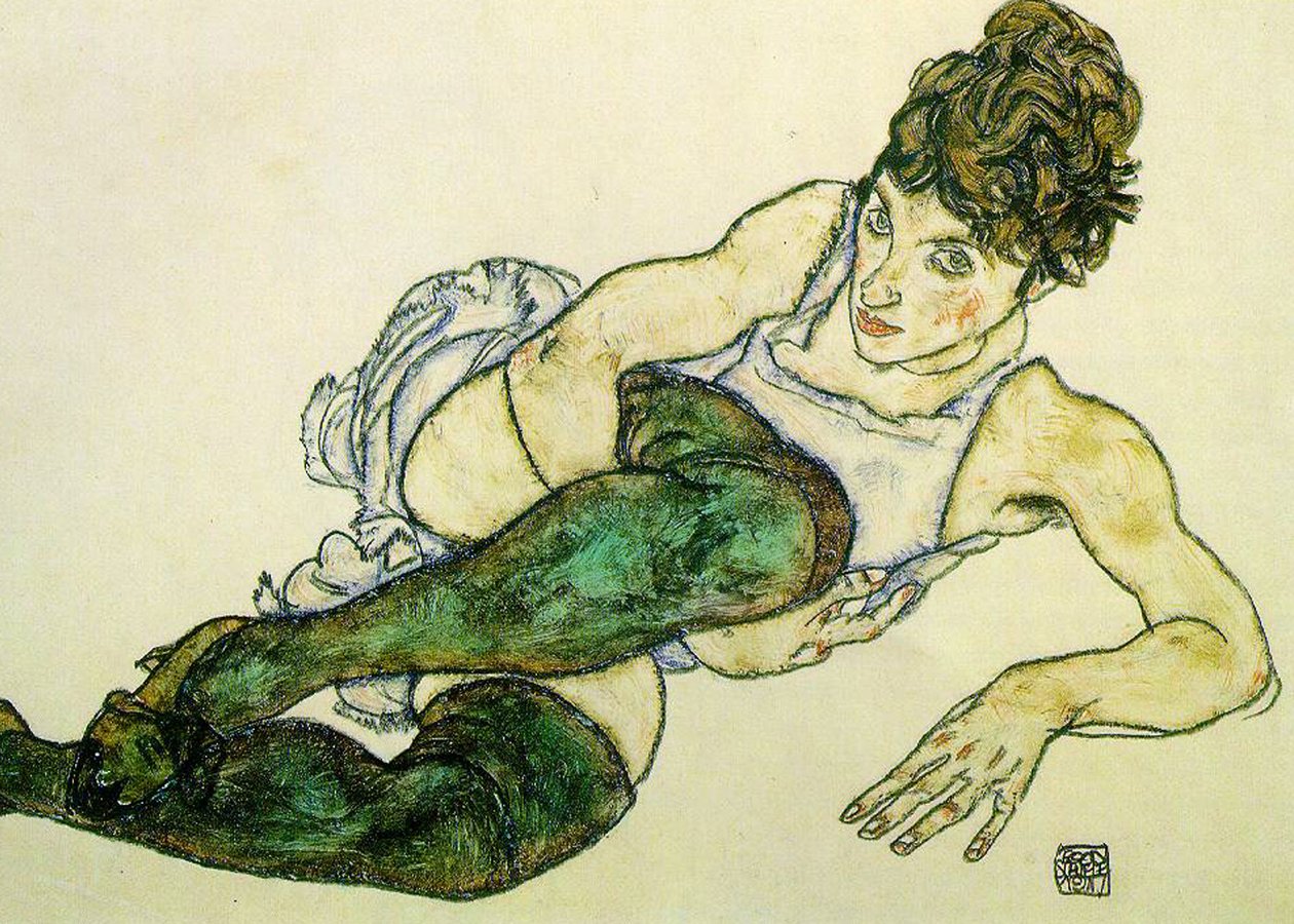Meias Verdes de Egon Schiele