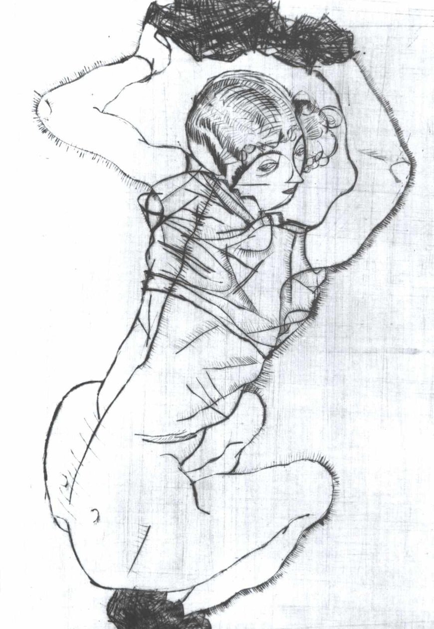 Crouching de Egon Schiele