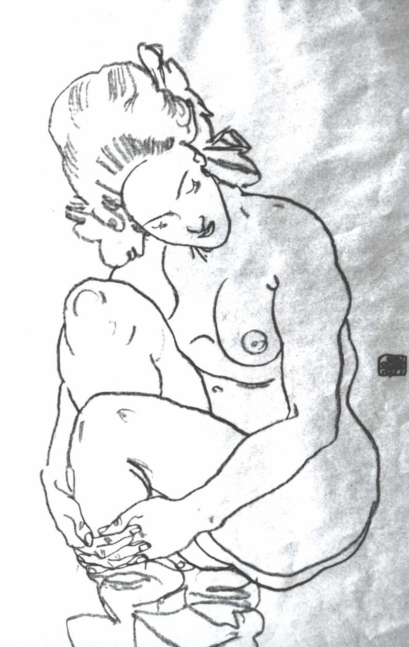 Lei de Kauernder de Egon Schiele