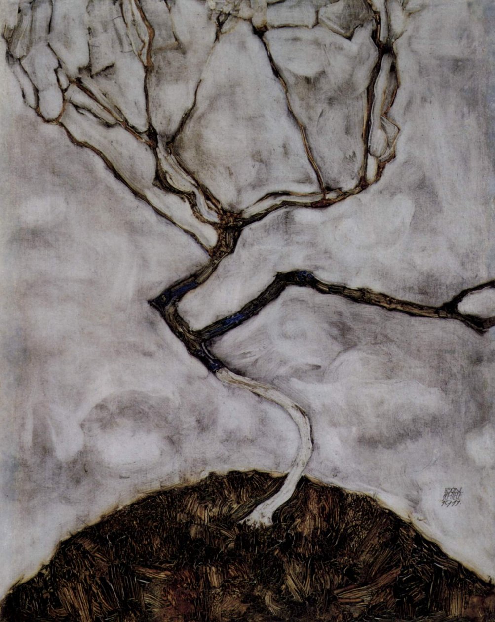 Pequena árvore no final do outono de Egon Schiele