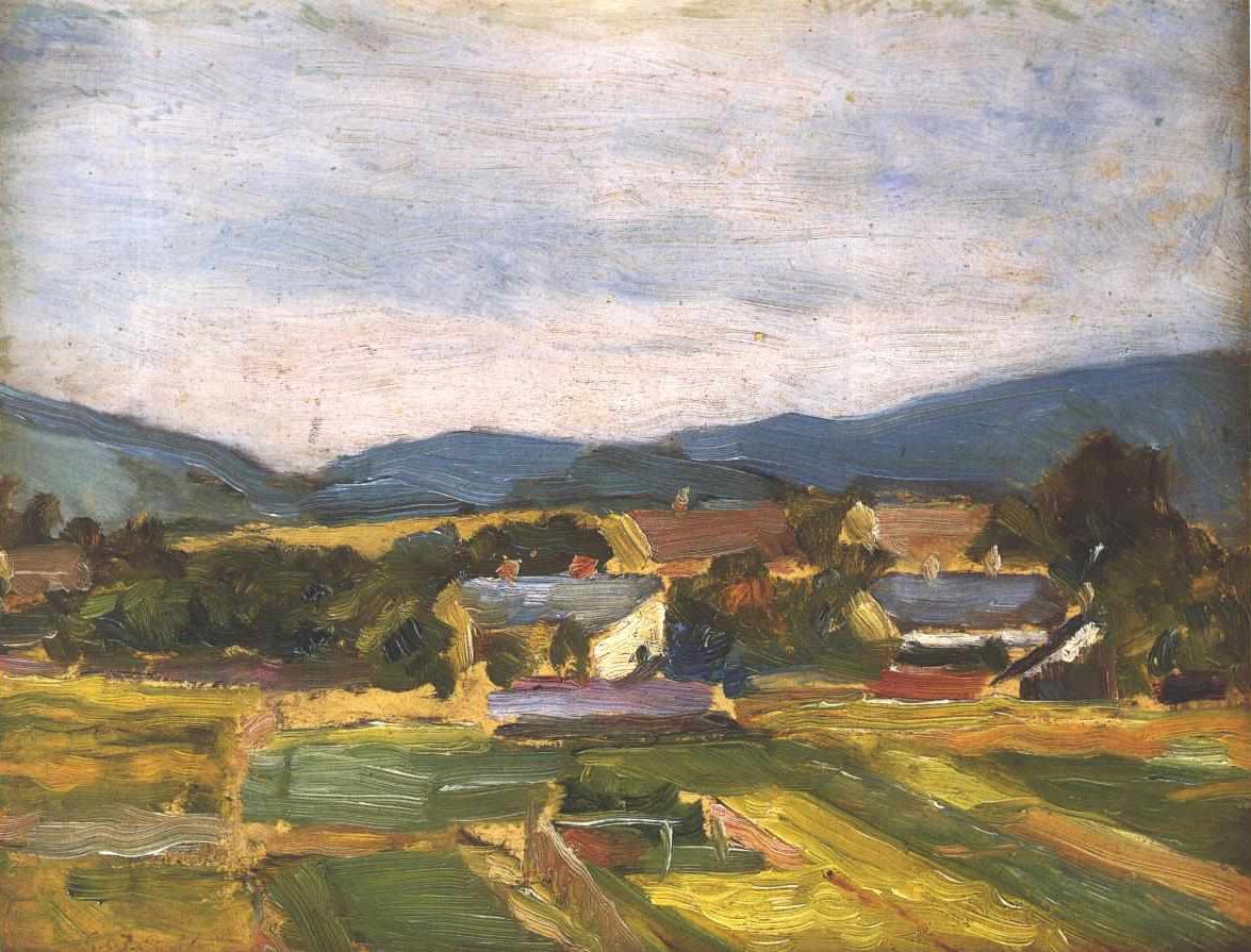 Paisagem na Baixa Áustria de Egon Schiele