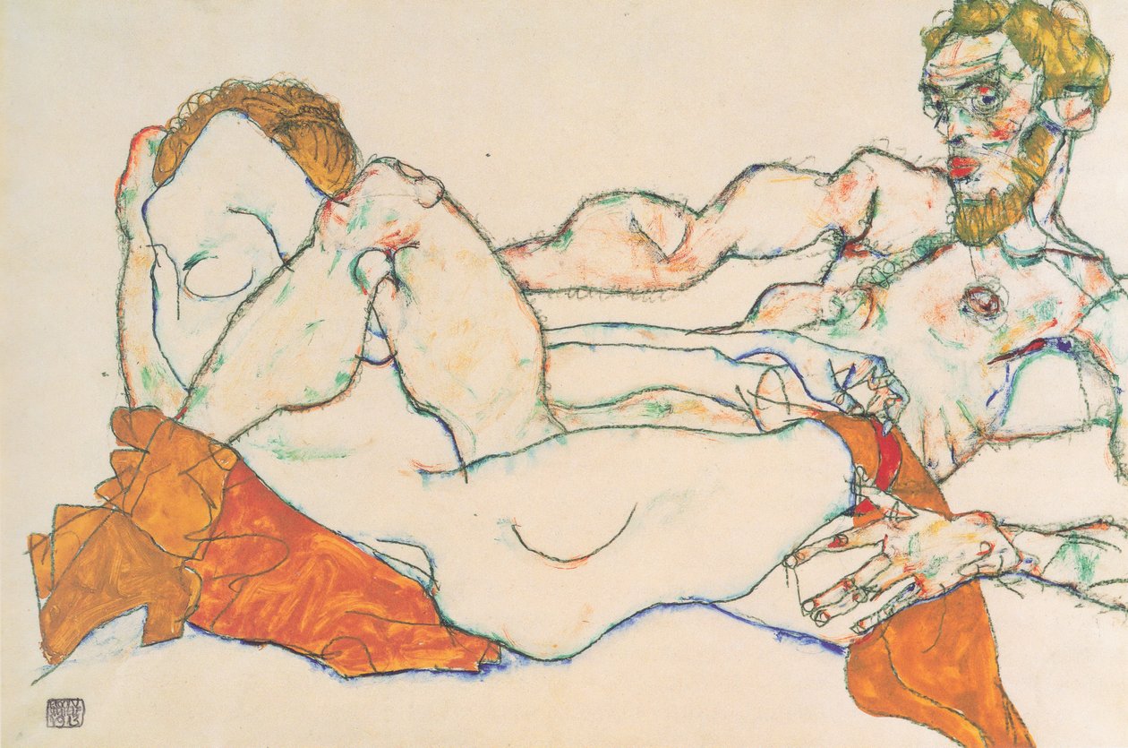amantes de Egon Schiele