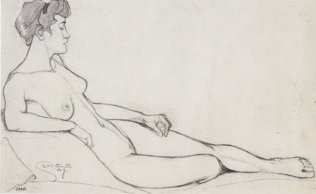 Ato mulher mentirosa de Egon Schiele