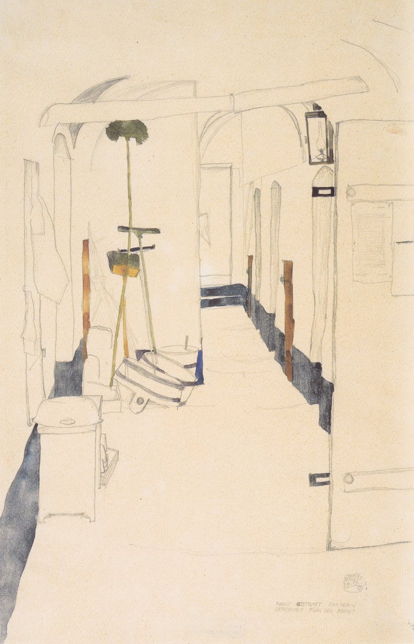 Não punido mas purificado eu sinto de Egon Schiele