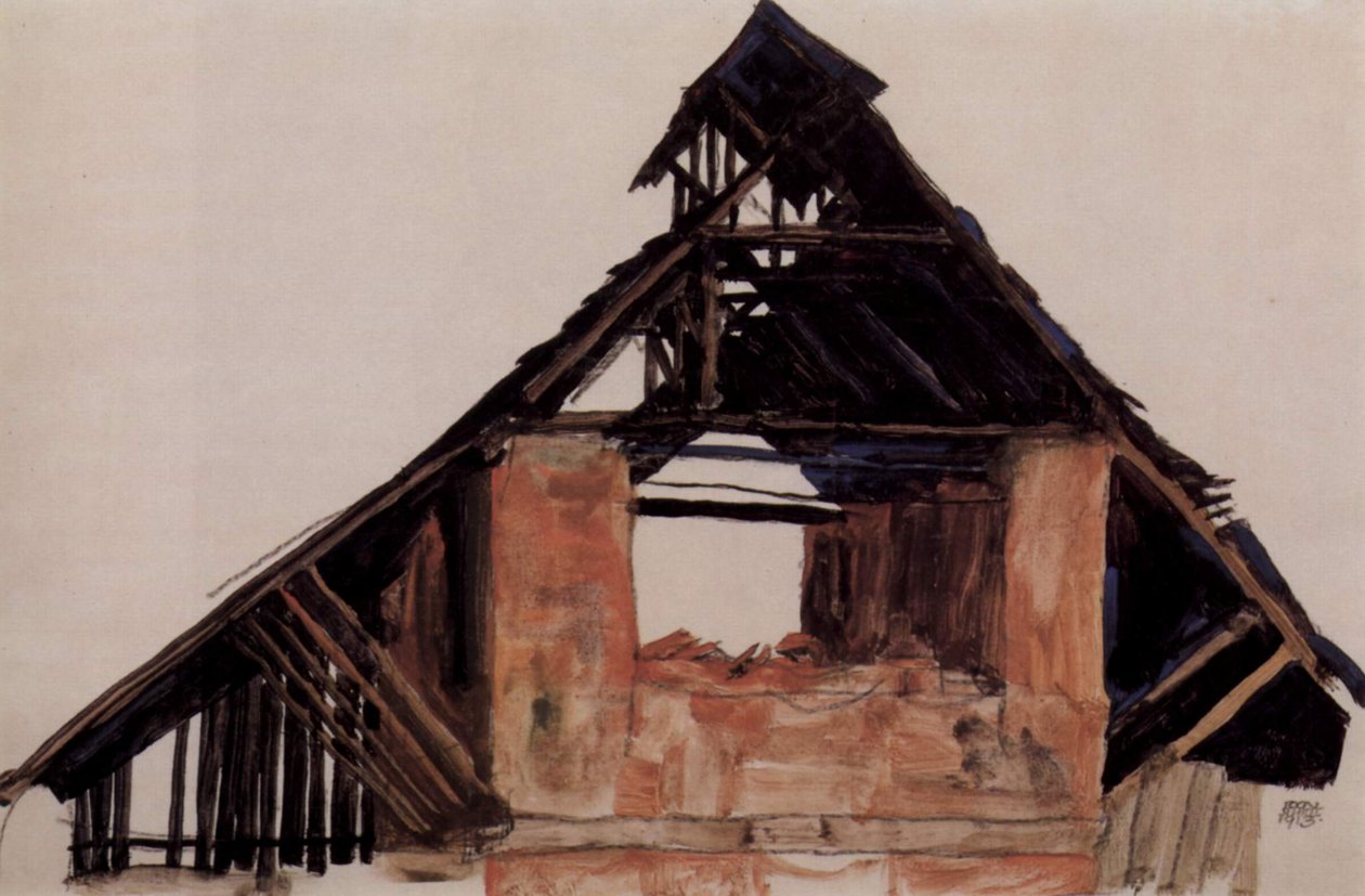Velho frontão de Egon Schiele