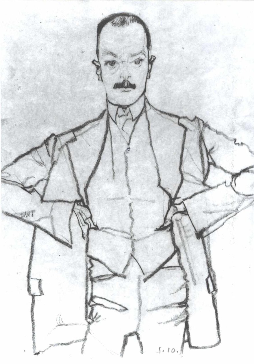 Retrato, arthur, roessler de Egon Schiele