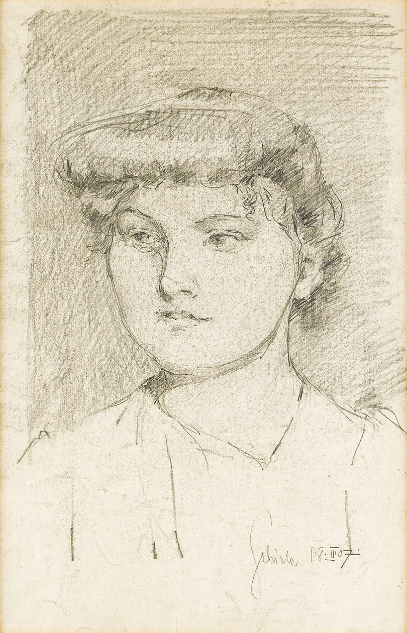 Retrato, de, um, menina jovem de Egon Schiele