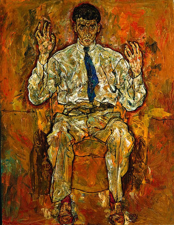Retrato de Albert Paris von Gütersloh de Egon Schiele