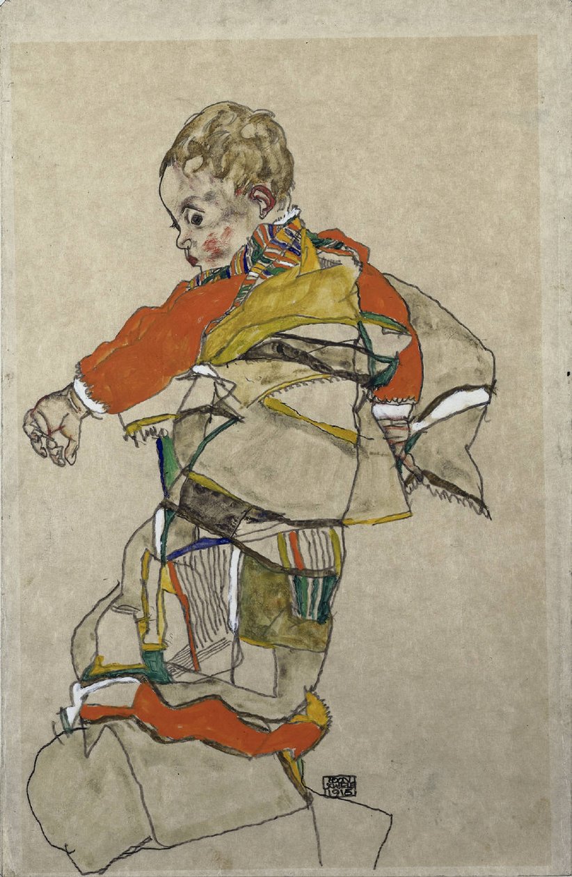 Retrato de uma criança de Egon Schiele