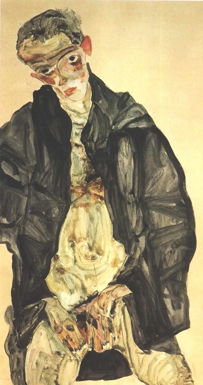 Auto-retrato de maturação de Egon Schiele
