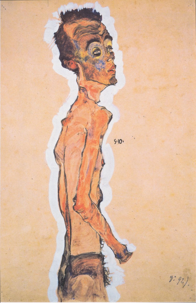 Selbstildnis de Egon Schiele