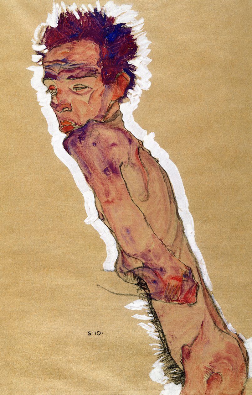 Auto-retrato nu, 1910 de Egon Schiele