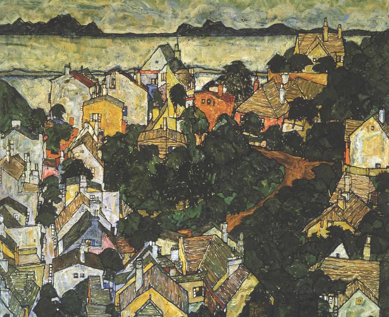 paisagem do verão de Egon Schiele