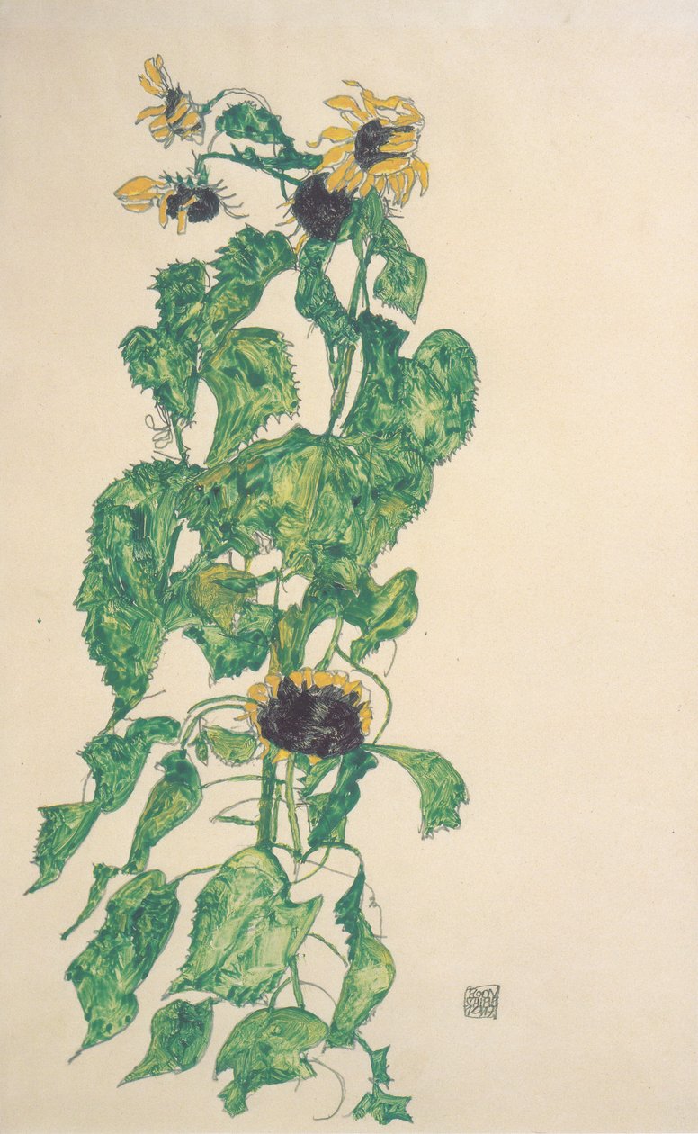 girassol de Egon Schiele