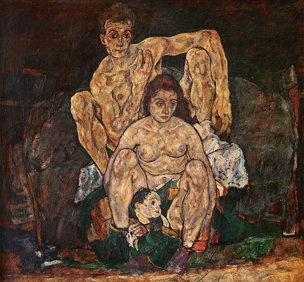 A Família, 1918 de Egon Schiele