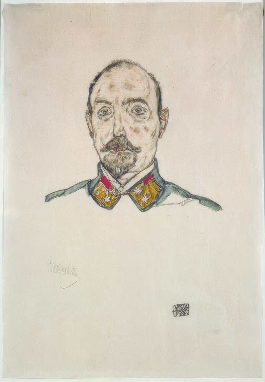 Oficial austríaco de Egon Schiele