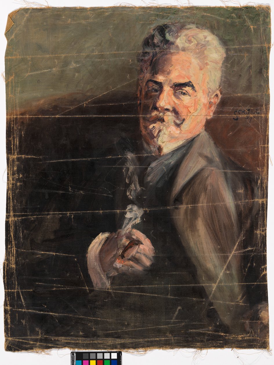 Retrato de Leopold Czhiaczek de Egon Schiele
