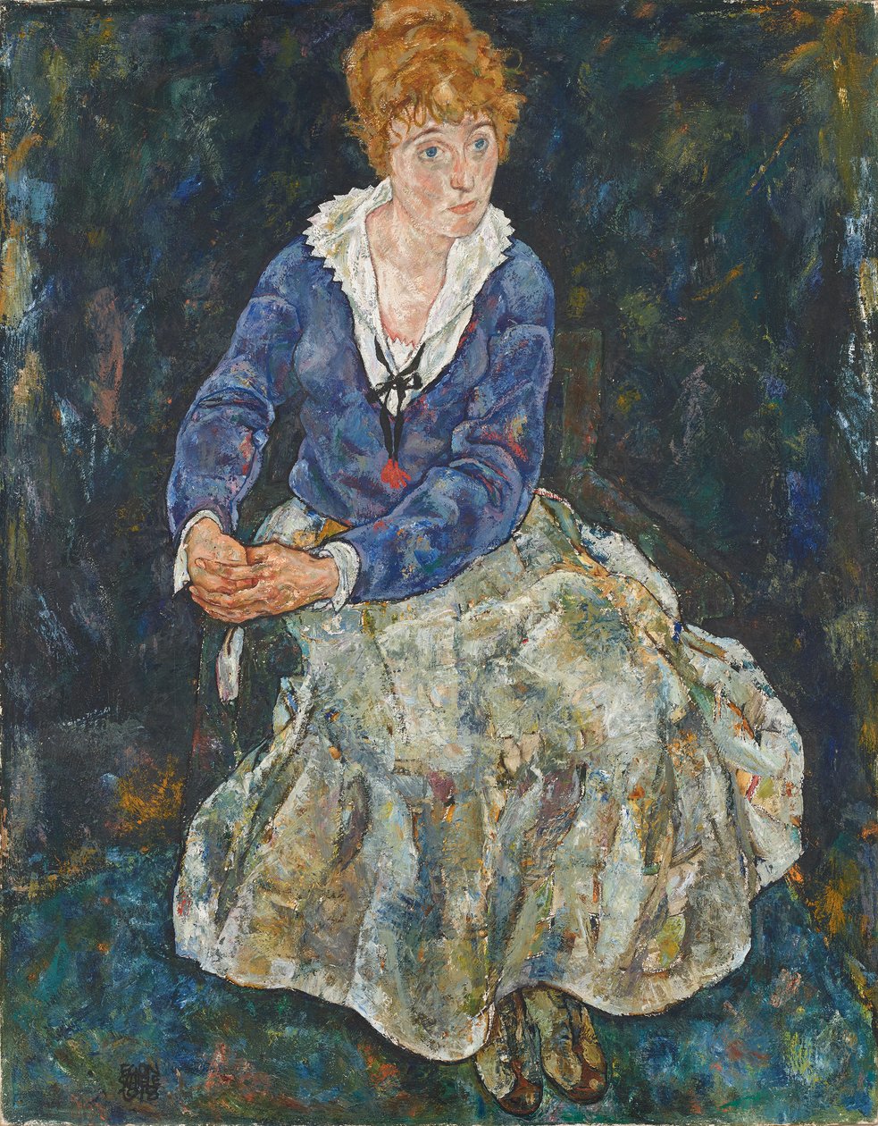 Retrato da esposa do artista, Edith Schiele de Egon Schiele