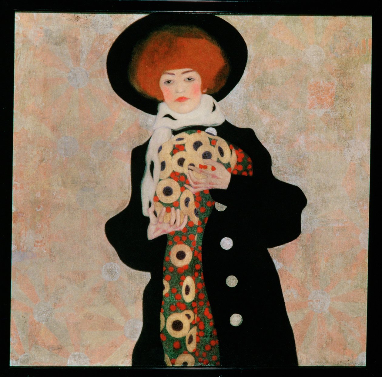 Bildnis einer Frau mit schwarzem Hut [Retrato de uma mulher com ... de Egon Schiele