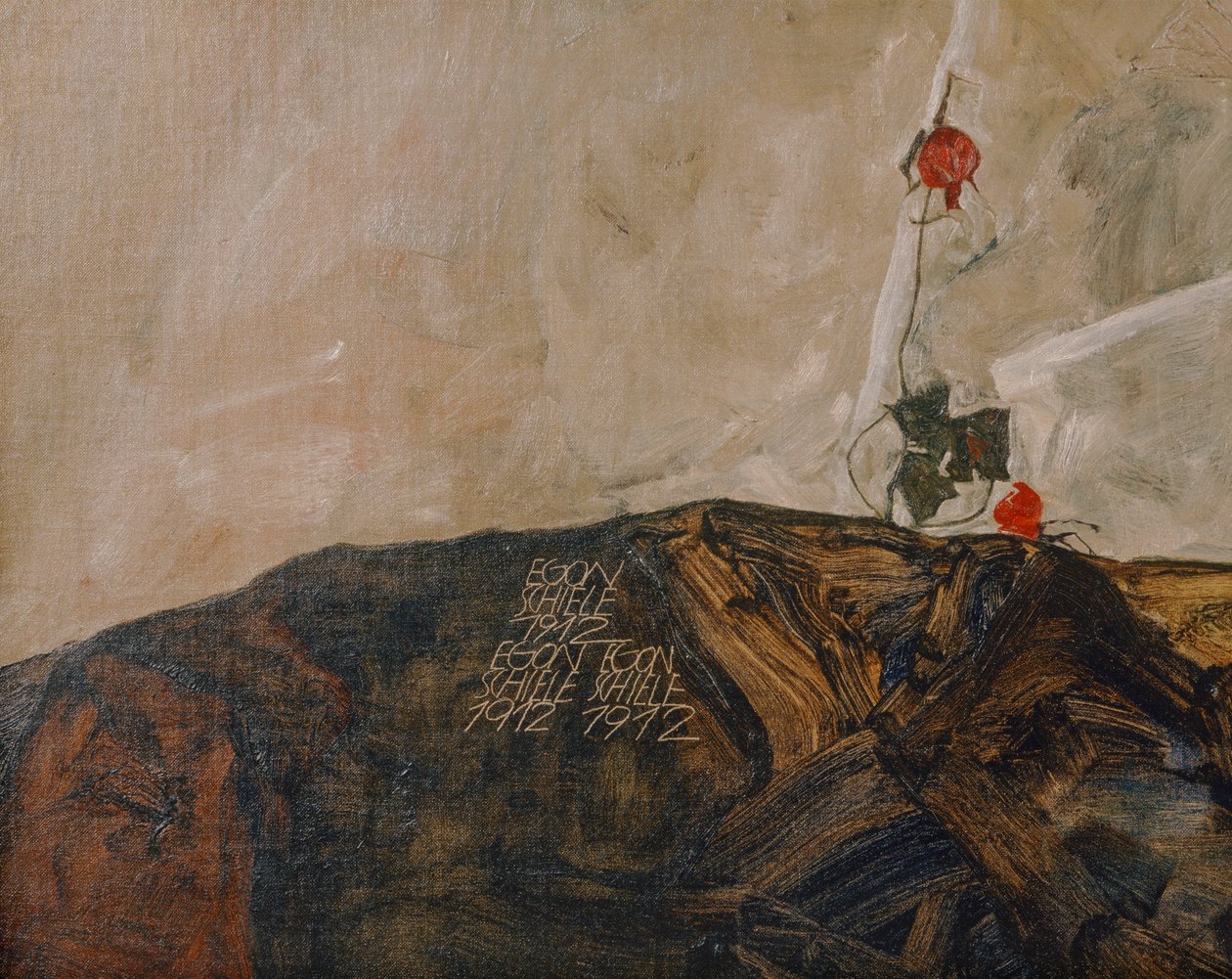 Die Eremiten (óleo sobre tela) de Egon Schiele