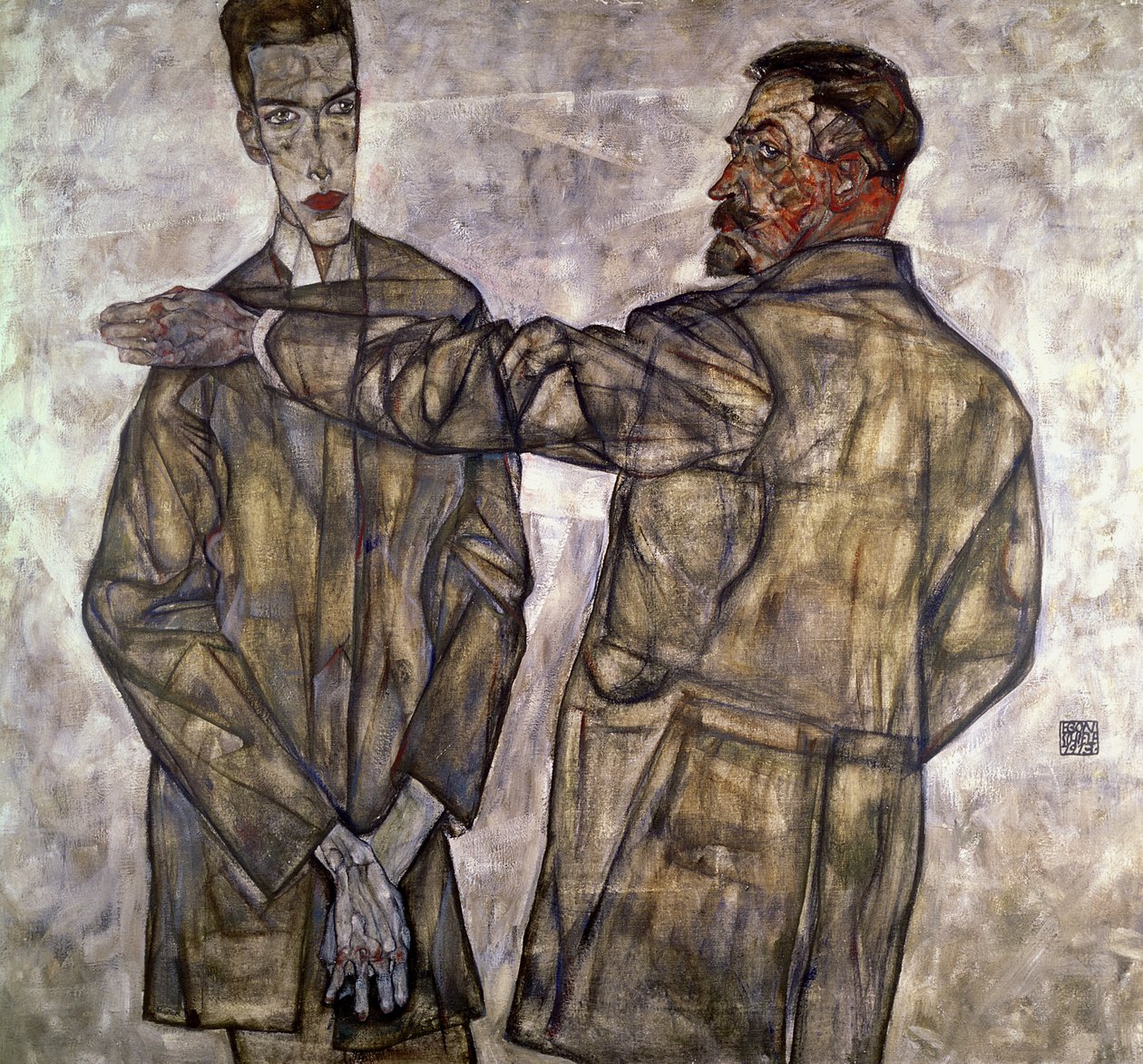 Retrato duplo de Otto e Heinrich Benesch, 1913 de Egon Schiele