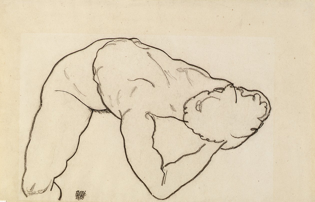 Nu feminino, 1918 de Egon Schiele