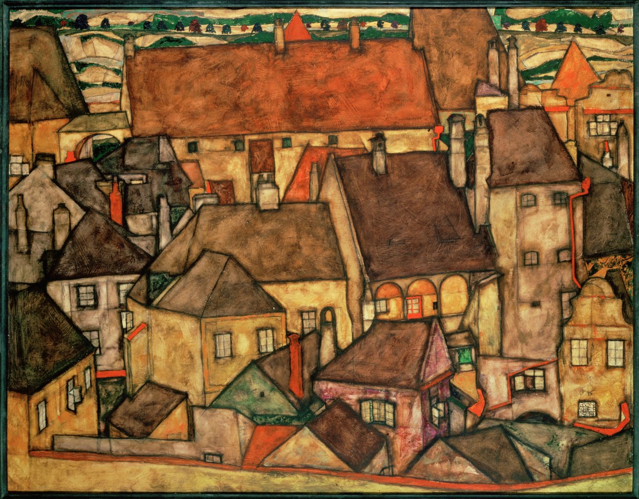 Cidade amarela ... de Egon Schiele