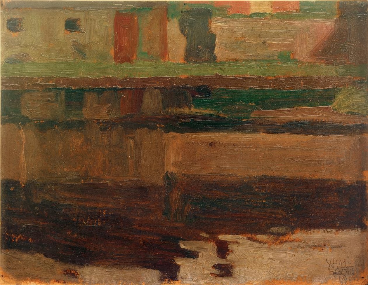 Casas no rio I de Egon Schiele