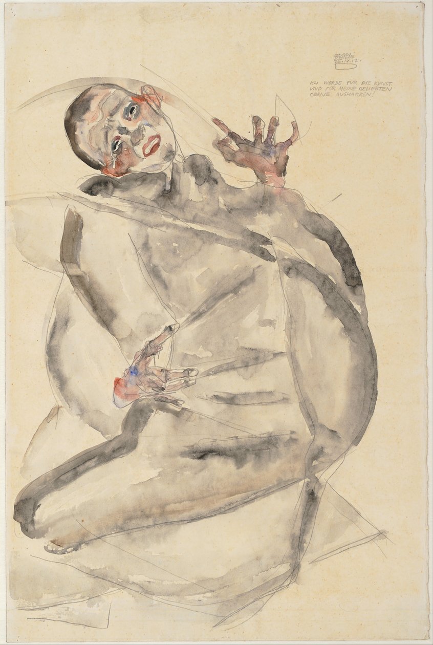 Suportarei alegremente a arte e os meus entes queridos, 1912 de Egon Schiele