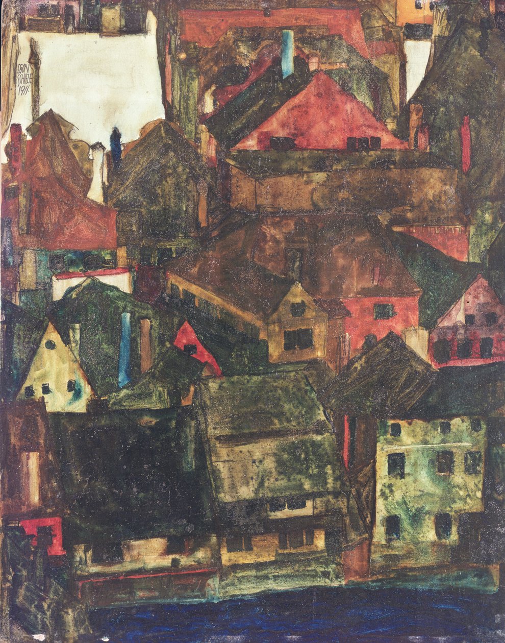 Krumau, 1911 de Egon Schiele
