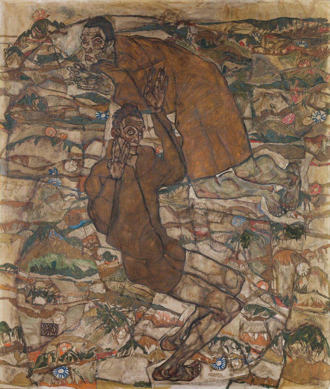 Levitação Os Cegos II, 1915 de Egon Schiele