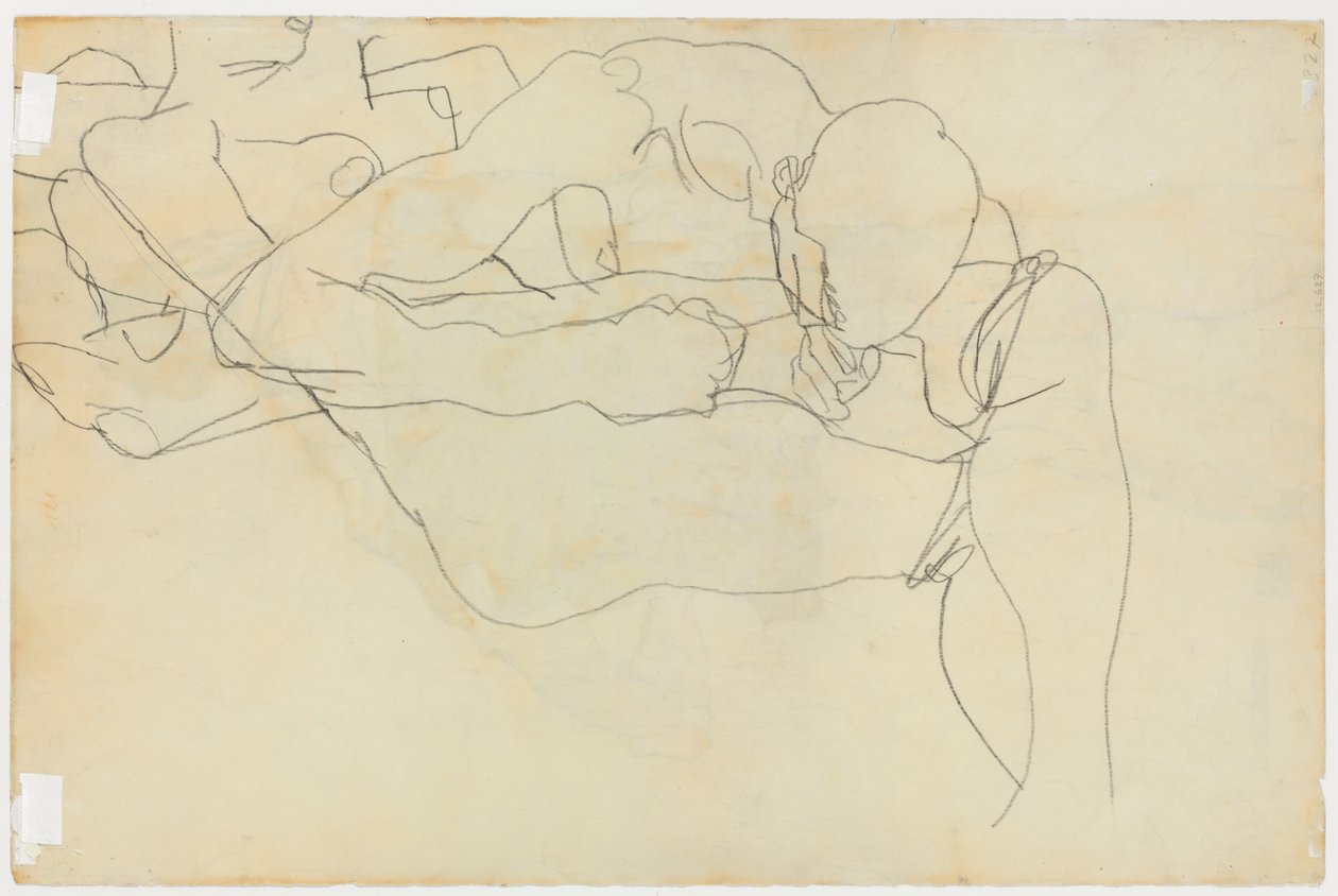 Amantes, 1913 de Egon Schiele