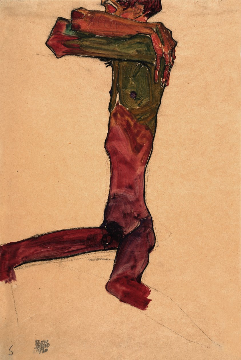 Nu masculino, 1910. de Egon Schiele