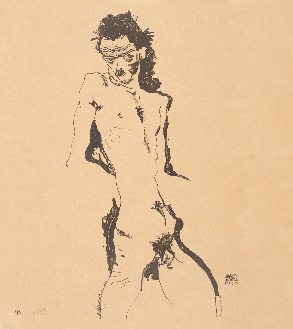 Auto-retrato nu masculino, 1912. de Egon Schiele