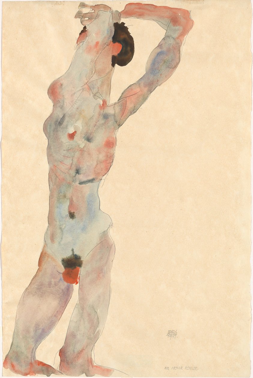 Nu masculino, 1912. de Egon Schiele