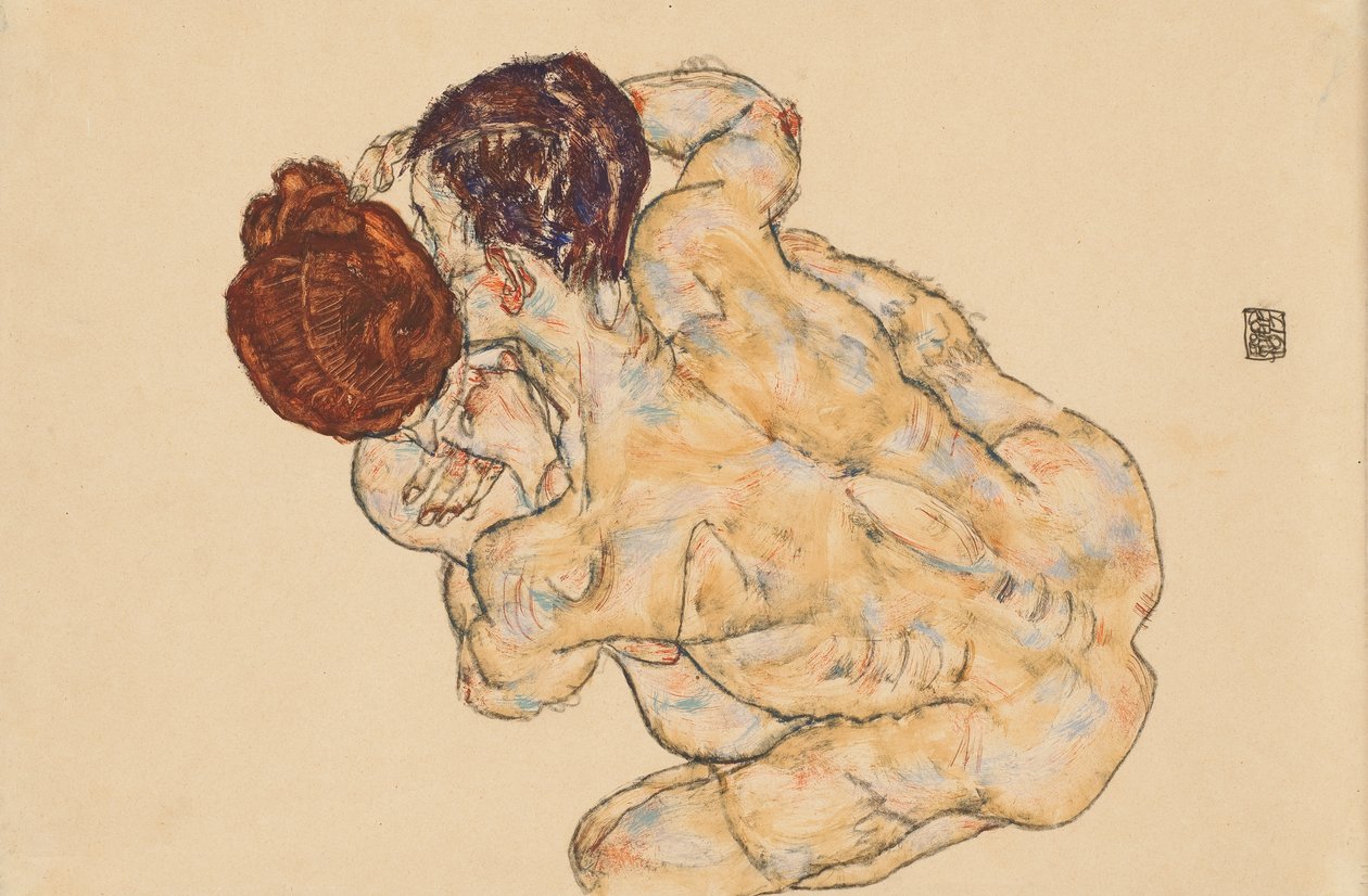 Homem mulher de Egon Schiele