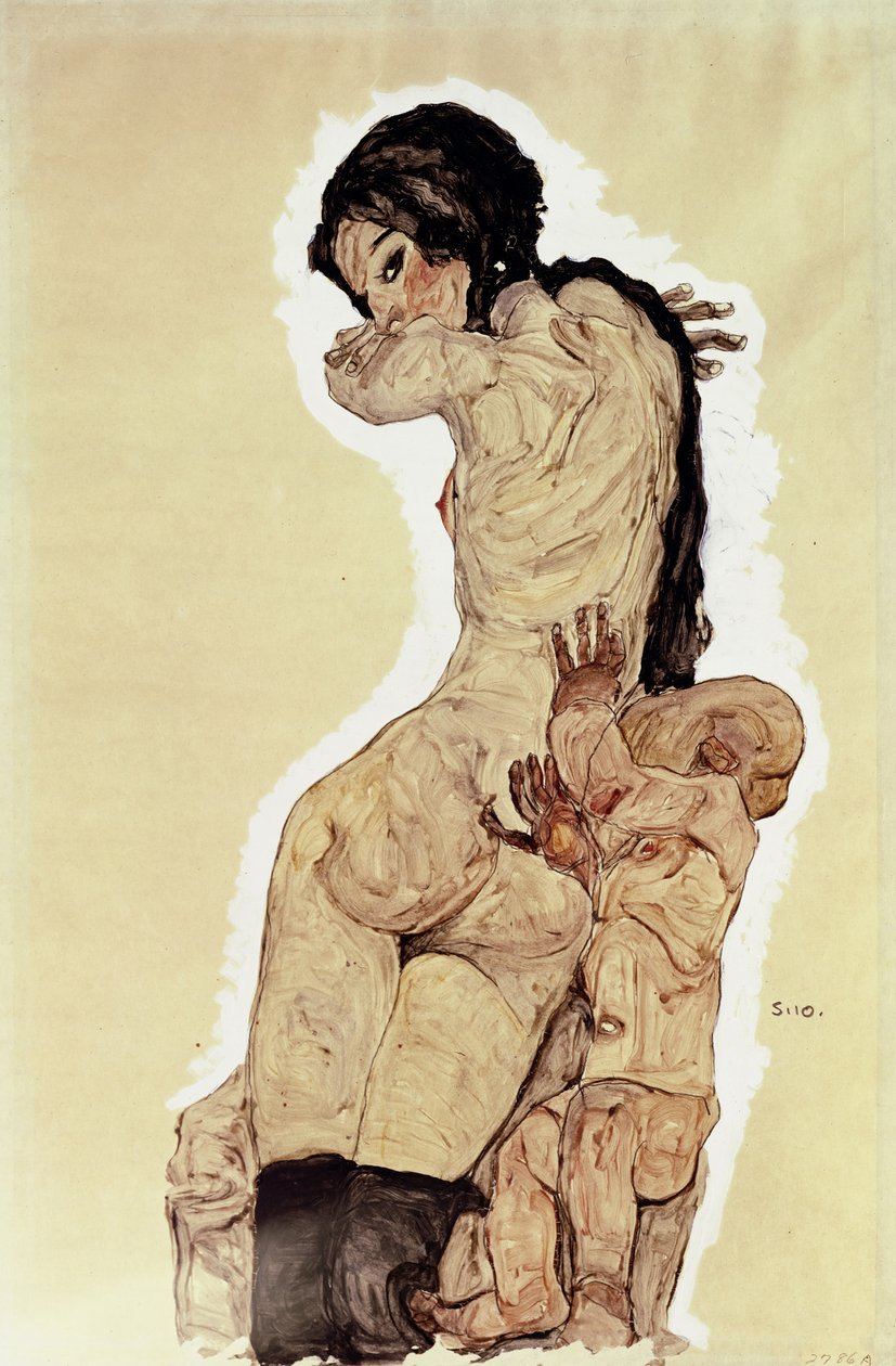 Mãe e Filho, 1910 de Egon Schiele