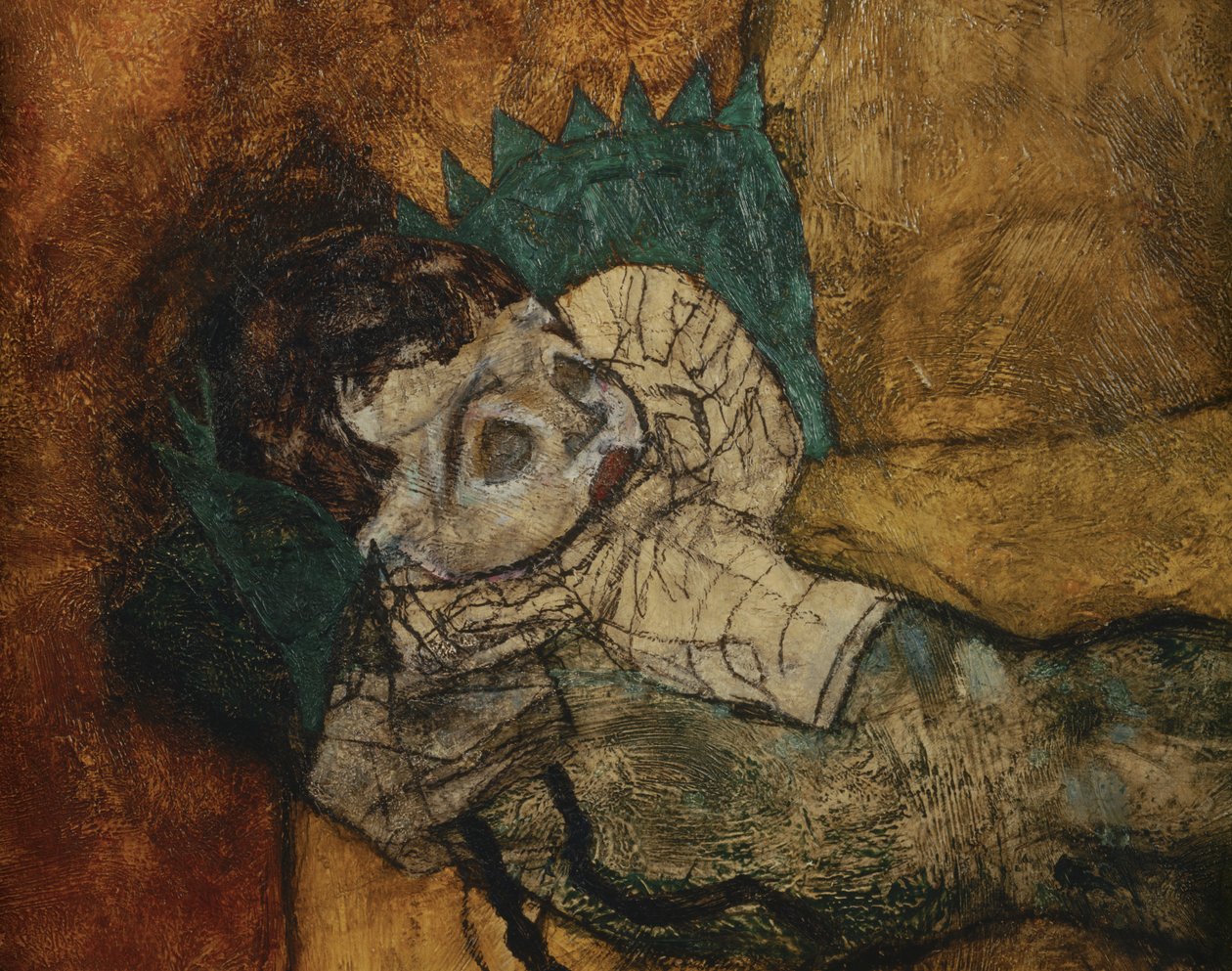 Mutter mit zwei Kindern, Mãe com dois filhos ... (pintura sobre tela) de Egon Schiele